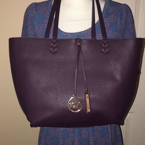 BCBG purple tote bag